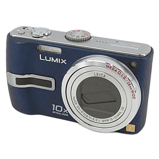 【中古】Panasonic　LUMIX DMC-TZ3-A　ブルー/720万画素　液晶画面いたみ