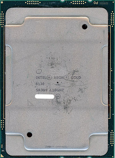 【中古】Xeon Gold 6130　2.1GHz LGA3647　SR3B9