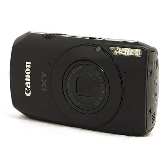 【中古】Canon　デジタルカメラ IXY 30S　ブラック　1000万画素　電池カバーのラバーなし　本体いたみ