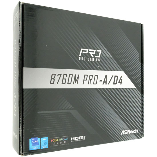 【中古】ASRock製 MicroATXマザボ　B760M Pro-A/D4　LGA1700　未使用