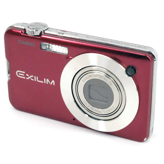 【中古】CASIO製　EXILIM CARD EX-S10　レッド　1010万画素　本体のみ　液晶画面いたみ