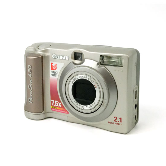 【中古】Canon製　PowerShot A20　202万画素　本体のみ　端子カバーなし