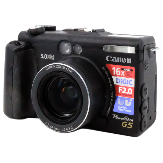 【中古】Canon製　PowerShot G5　500万画素　グリップいたみ