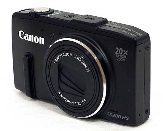 【中古】Canon製　PowerShot SX280 HS　ブラック　1210万画素　本体のみ　液晶画面いたみ