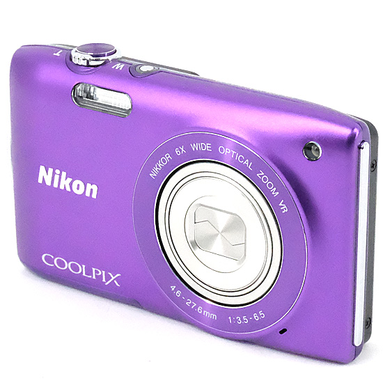 【中古】Nikon製　デジカメ COOLPIX S3300　ラベンダーパープル/1600万画素　液晶画面いたみ 元箱あり