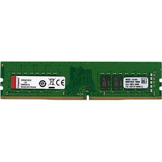 【中古】Kingston製　KVR24N17D8/16　DDR4 PC4-19200 16GB