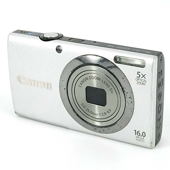 【中古】Canon製　PowerShot A2300　シルバー　1600万画素　本体いたみ