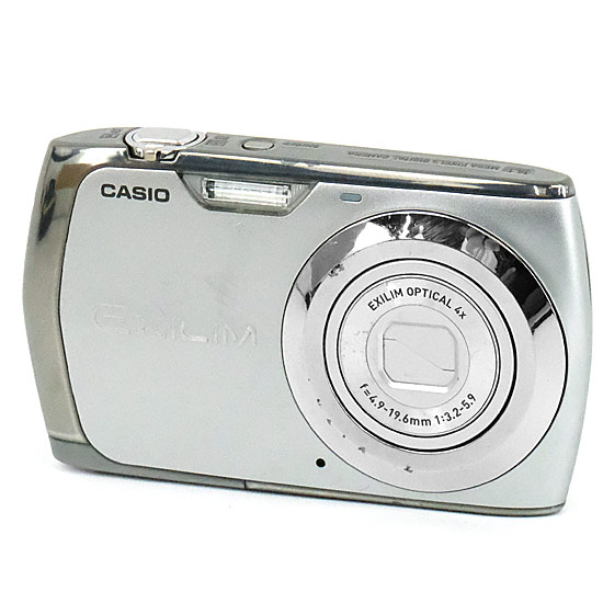 【中古】CASIO製　EXILIM ZOOM EX-Z370　シルバー　1410万画素　液晶画面いたみ