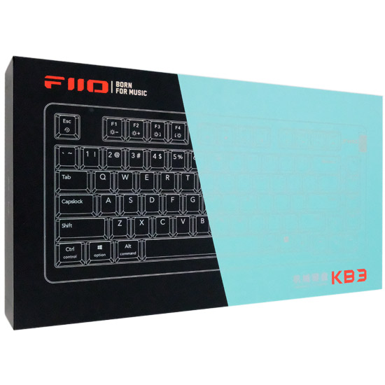【中古】FiiO　メカニカルキーボード KB3 HiFi USB　FIO-KB3H-B　ミッドナイトブラック 元箱あり