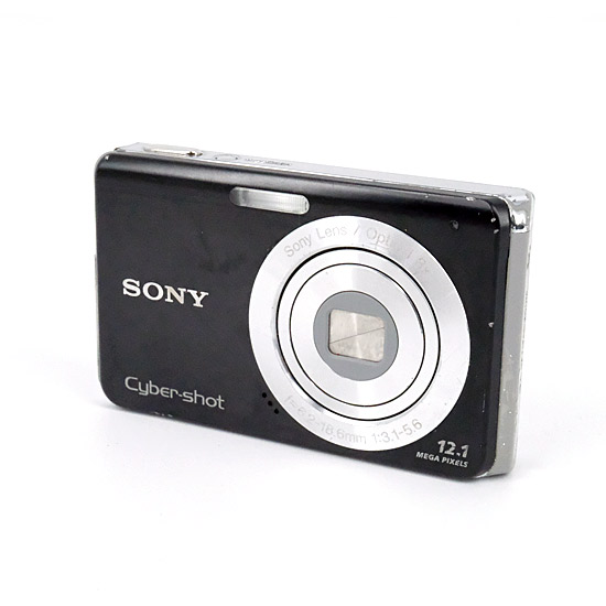 【中古】SONY製　Cyber-shot DSC-W190　ブラック　1210万画素　本体のみ　本体いたみ