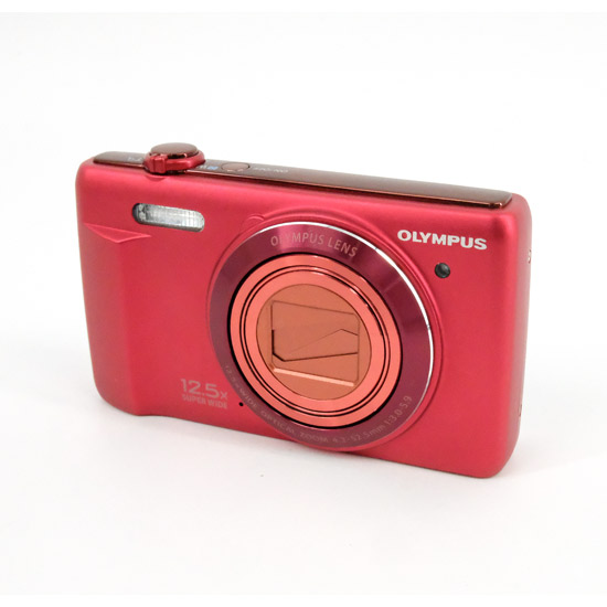 【中古】OLYMPUS　デジタルカメラ VR-370 レッド　1600万画素
