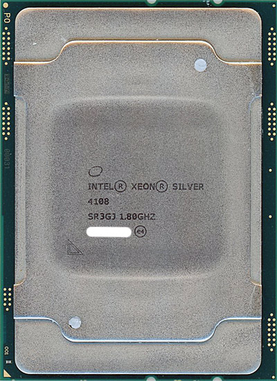 【中古】Xeon Silver 4108　1.8GHz LGA3647　SR3GJ