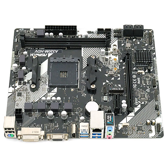 【中古】ASRock製 MicroATXマザーボード　A320M-HDV　SocketAM4
