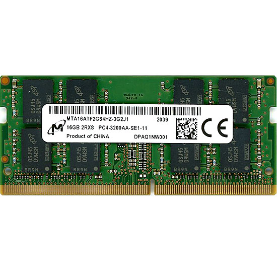 【中古】Micron　MTA16ATF2G64HZ-3G2J1　SODIMM DDR4 PC4-3200AA 16GB