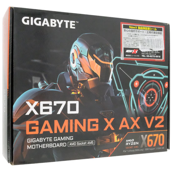 【中古】GIGABYTE　ATXマザーボード X670 GAMING X AX V2　Rev.1.0　訳あり 元箱あり