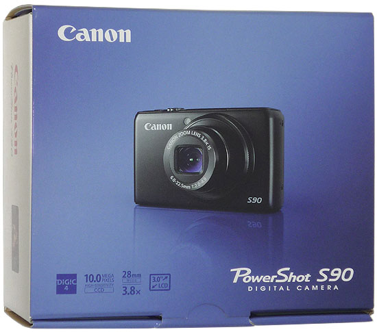 【中古】Canon製　PowerShot S90　1000万画素 元箱あり