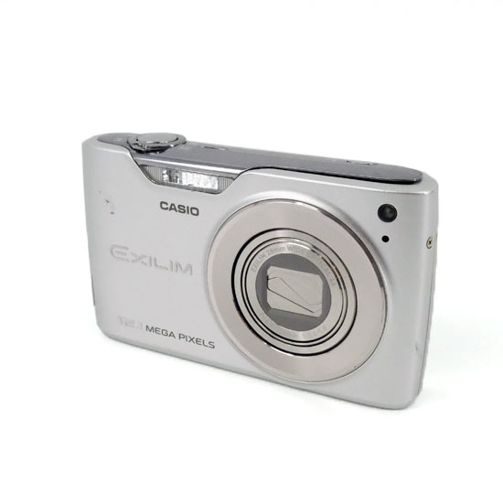 【中古】CASIO製　EXILIM ZOOM EX-Z450　シルバー　1210万画素　液晶画面いたみ