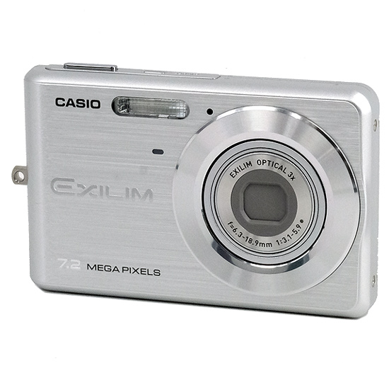 【中古】CASIO製　EXILIM ZOOM EX-Z77　シルバー　720万画素　液晶画面いたみ