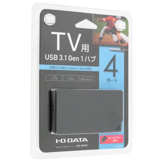 【中古】I-O DATA　USB 3.2 Gen 1(USB 3.0)/2.0対応 USBハブ 4ポート　US3-HB4AC 元箱あり