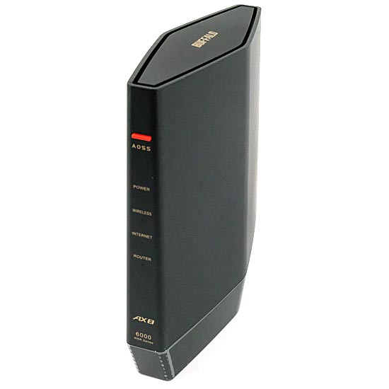 【中古】BUFFALO　無線LANルーター　AirStation WSR-6000AX8P-MB　マットブラック　美品 元箱あり