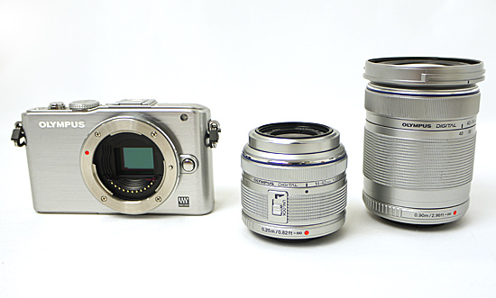 【中古】OLYMPUS　マイクロ一眼 E-PL3 ダブルズームキット SLV　訳あり