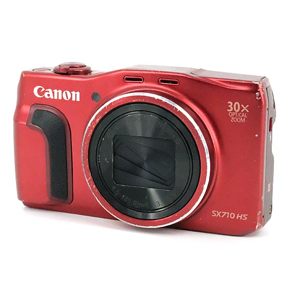 【中古】Canon製　PowerShot SX710 HS　レッド　2030万画素　本体のみ　本体いたみ