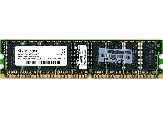 【中古】INFINEON　HYS72D64320HU-5-C　DDR 512MB PC3200U