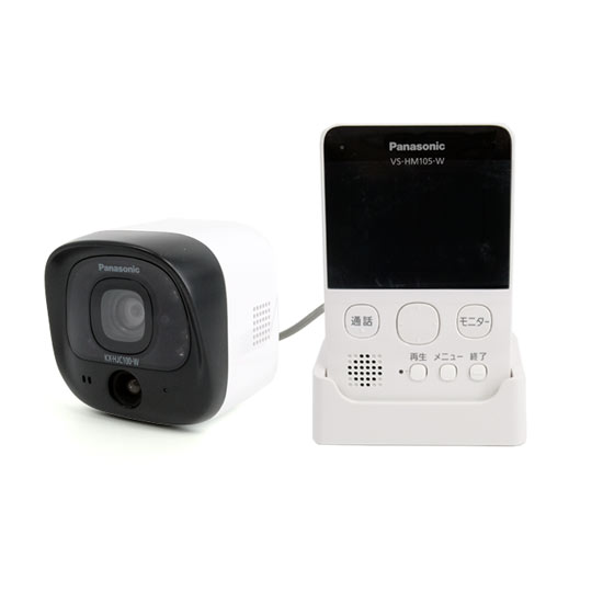 【中古】Panasonic製　スマ@ホームシステム モニター付き屋外カメラ　VS-HC105-W　ホワイト　内箱なし　展示品