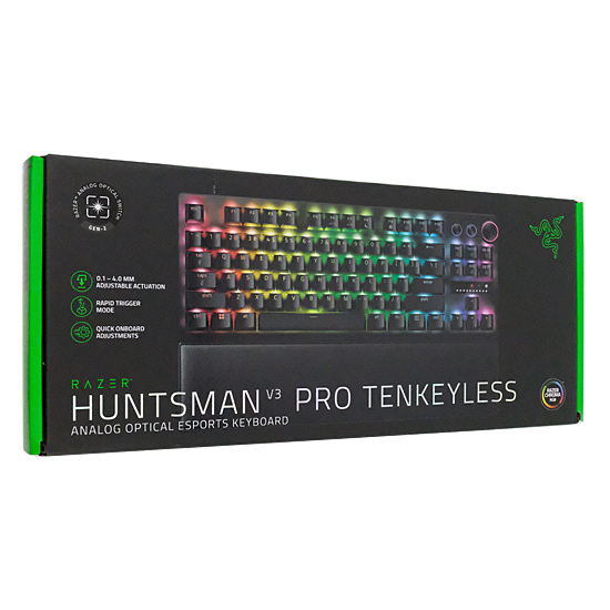 【中古】Razer　Huntsman V3 Pro Tenkeyless RZ03-04980100-R3M1　ブラック 元箱あり