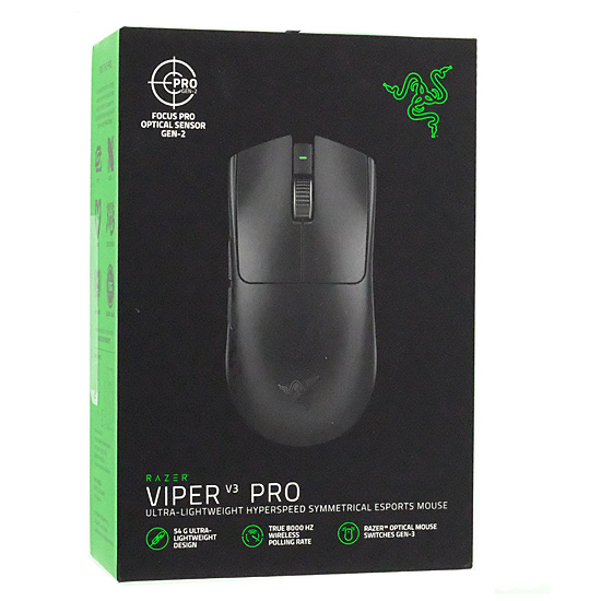 【中古】Razer　ゲーミングマウス Viper V3 Pro　RZ01-05120100-R3A1　Black 元箱あり