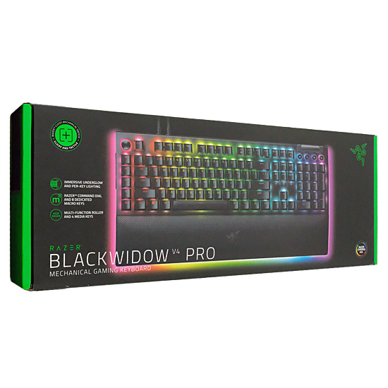 【中古】Razer　BlackWidow V4 Pro JP Green Switch RZ03-04681400-R3J1 元箱あり