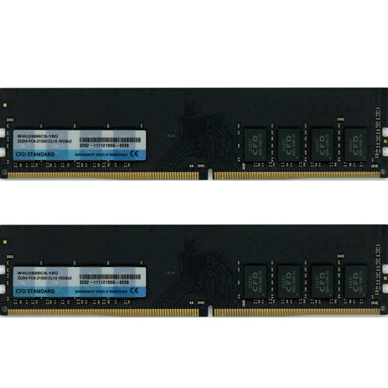 【中古】CFD　デスクトップ用 W4U2666CS-16G　DDR4 PC4-21300 16GB 2枚組