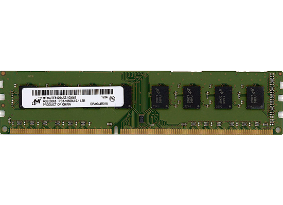 【中古】Micron　MT16JTF51264AZ-1G4M1　DDR3 PC3-10600U 4GB