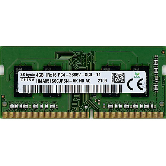 【中古】SK hynix製　HMA851S6CJR6N-VK N0 AC　S.O.DIMM DDR4 PC4-2666V 4GB