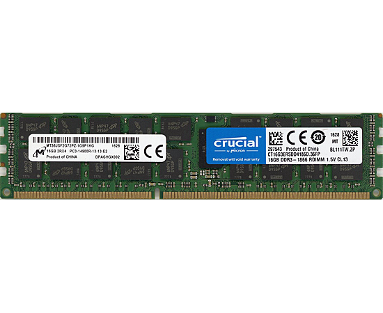 【中古】Micron　MT36JSF2G72PZ-1G9P1KG　DDR3 PC3-14900R 16GB