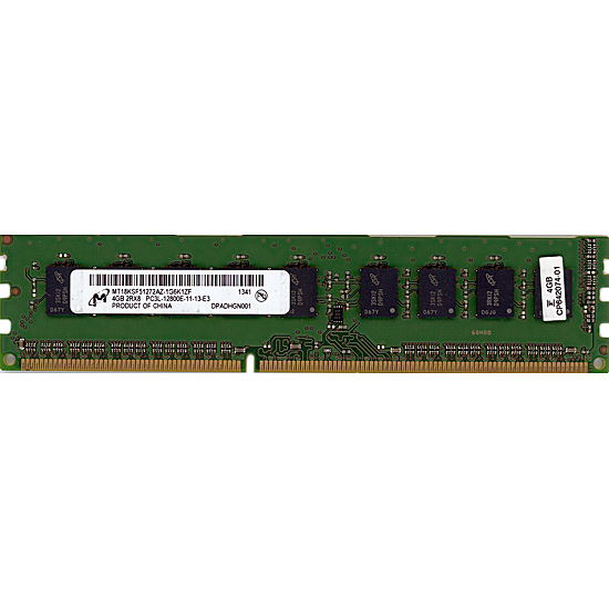 【中古】Micron　MT18KSF51272AZ-1G6K1ZF　DDR3 PC3L-12800E 4GB
