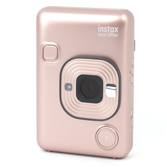 【中古】FUJIFILM　ハイブリッドインスタントカメラ instax mini LiPlay チェキ　ブラッシュゴールド　本体のみ