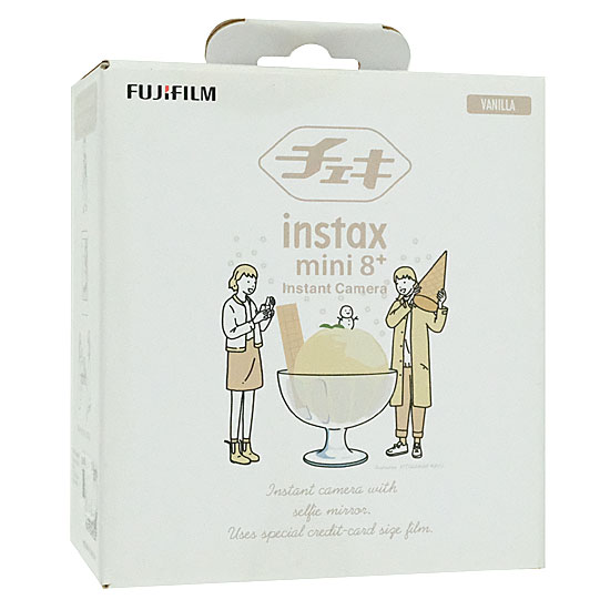 【中古】FUJIFILM　instax mini 8+ チェキ　バニラ 元箱あり