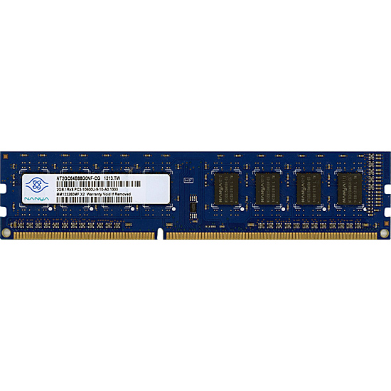 【中古】NANYA　NT2GC64B88G0NF-CG　DDR3 PC3-10600U 2GB