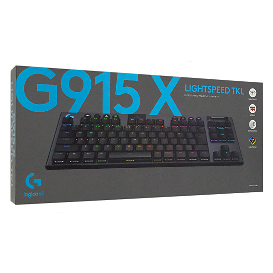【中古】ロジクール　ワイヤレスゲーミングキーボード G915 X LIGHTSPEED TKL　G915WLX-TKL-LNBK　ブラック　美品 元箱あり