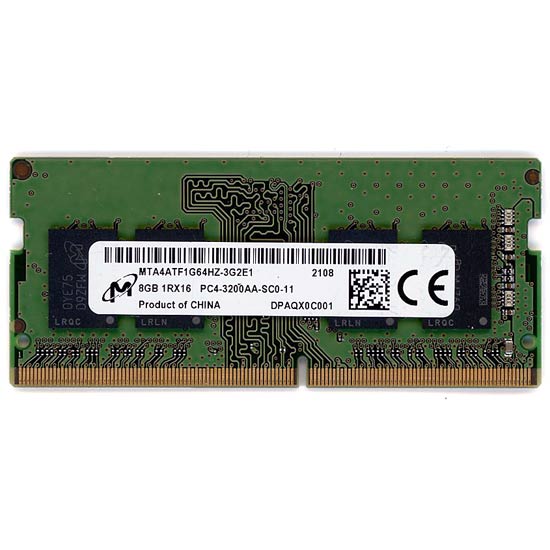 【中古】Micron　MTA4ATF1G64HZ-3G2E1　SODIMM DDR4 PC4-3200AA 8GB