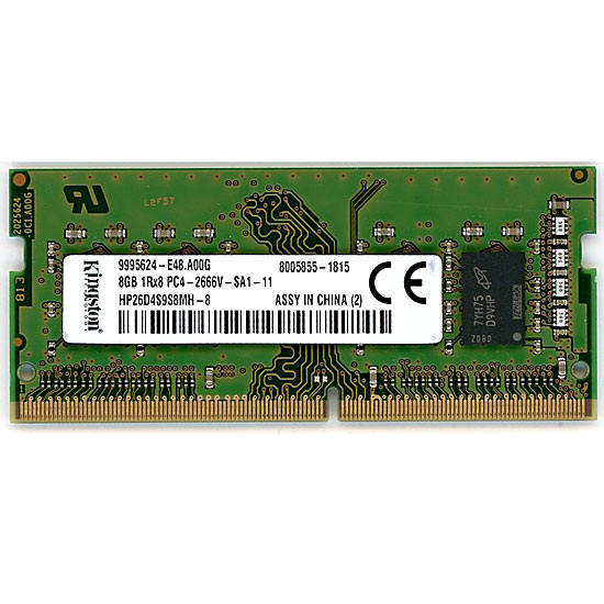 【中古】Kingston製　HP26D4S9S8MH-8　DDR4 PC4-2666V 8GB