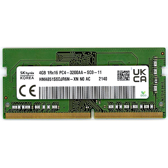 【中古】SK hynix製　HMA851S6DJR6N-XN N0 AC　DDR4 PC4-3200AA 4GB