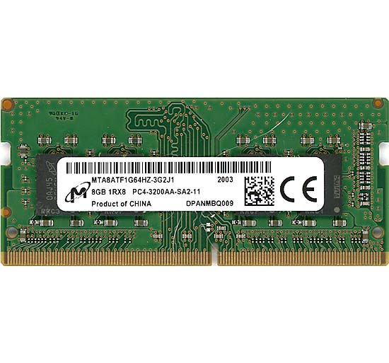 【中古】Micron　MTA8ATF1G64HZ-3G2J1　SODIMM DDR4 PC4-3200AA 8GB