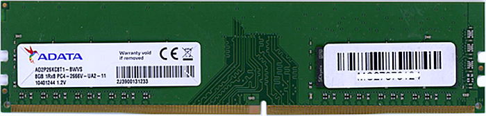 【中古】ADATA　デスクトップ用 AO2P26KC8T1-BWVS　DDR4 PC4-2666V 8GB