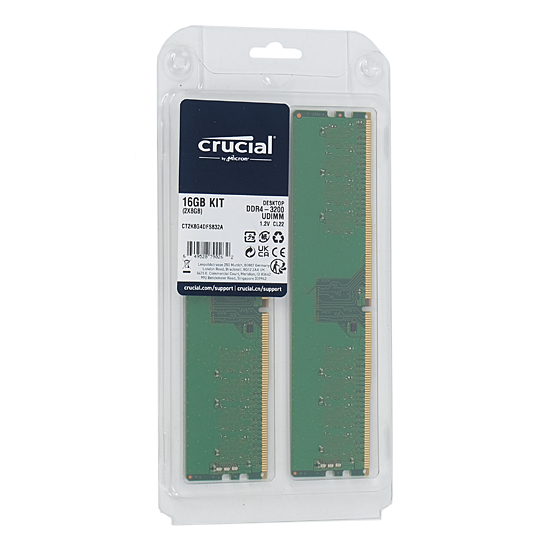 【中古】crucial　デスクトップ用 CT2K8G4DFS832A　DDR4 PC4-25600 8GB 2枚組 元箱あり