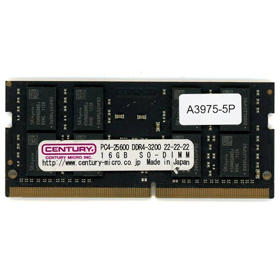 【中古】CENTURY MICRO　デスクトップ用 DDR4 PC4-25600 16GB