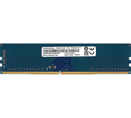 【中古】RAMAXEL　デスクトップ用 RMUA5110MD78HAF-2666 　DDR4 PC4-2666V 8GB