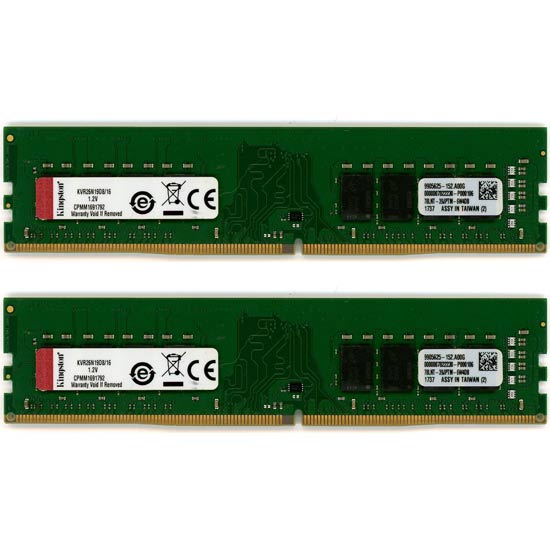 【中古】Kingston製　KVR26N19D8/16　DDR4 PC4-21300 16GB