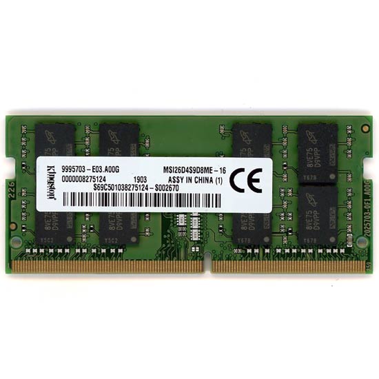 【中古】Kingston製　MSI26D4S9D8ME-16　SODIMM DDR4 PC4-21300 16GB